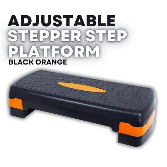 Adjustable Stepper Step Platform Black Orange Home Gym Equipment Kipfit