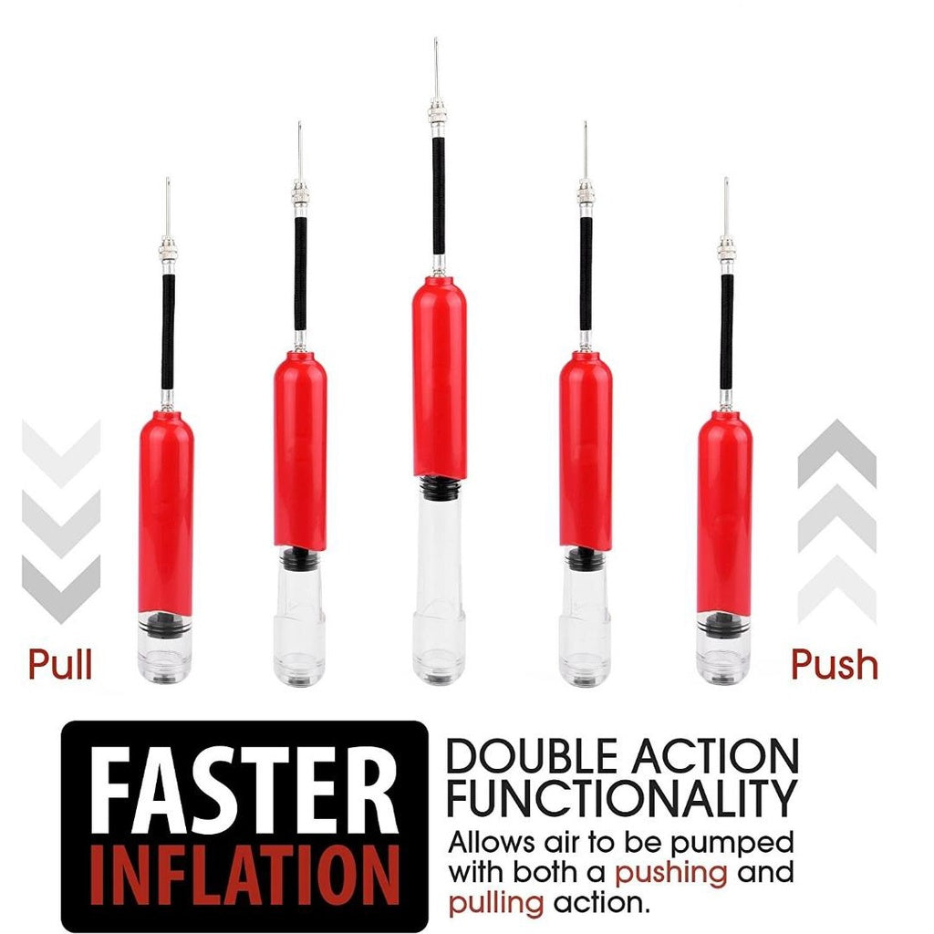 Ball Pump and Needles - Air Pump for Balls Basketball Soccer Volleyball Football Sport Ball - Hand Pump for Inflatables