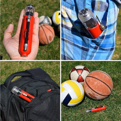 Ball Pump and Needles - Air Pump for Balls Basketball Soccer Volleyball Football Sport Ball - Hand Pump for Inflatables