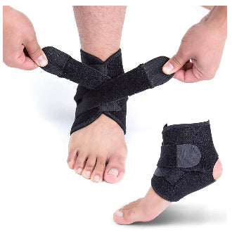 Ankle Support Brace, Breathable Neoprene Sleeve, Adjustable Wrap