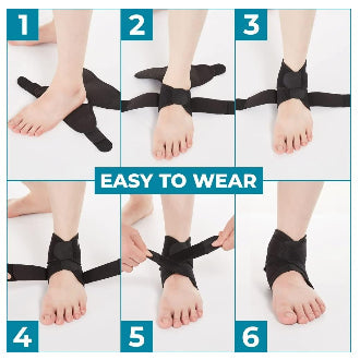 Ankle Support Brace, Breathable Neoprene Sleeve, Adjustable Wrap