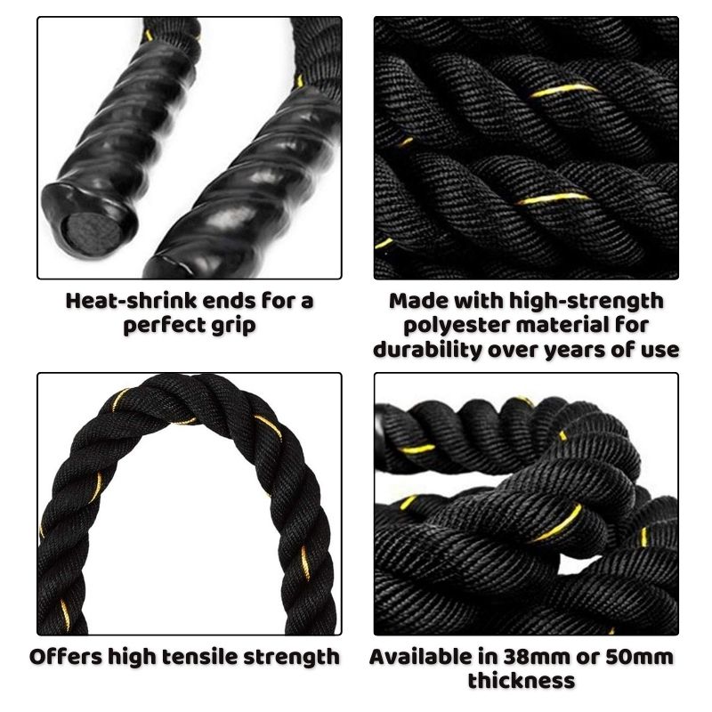 rope gym equipment strength training thickness 38mm 50mm