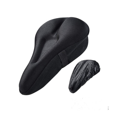 Bike Seat Cushion - Gel Padded Bike Seat Cover for Men Women Comfort, Extra Soft Exercise Bicycle Seat Compatible