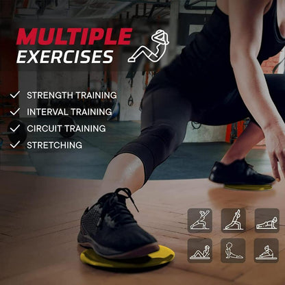 Core Sliders for Carpet, Wood, Floor - Non-Slip Gliding Discs for Feet, Beachbody Strength Slides for Core Workouts