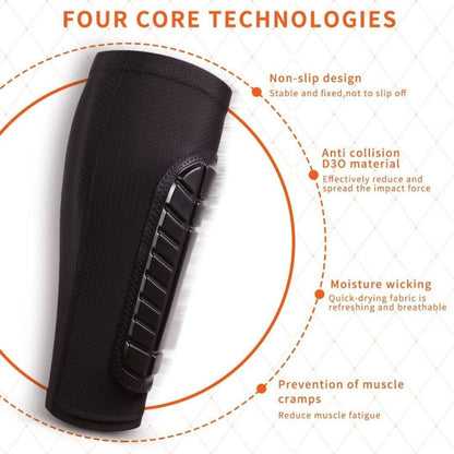 PROMAX Shin Guards, Soccer Shin Pads, Calf Compression Sleeve with D3O Pads, Lightweight (1PAIR)