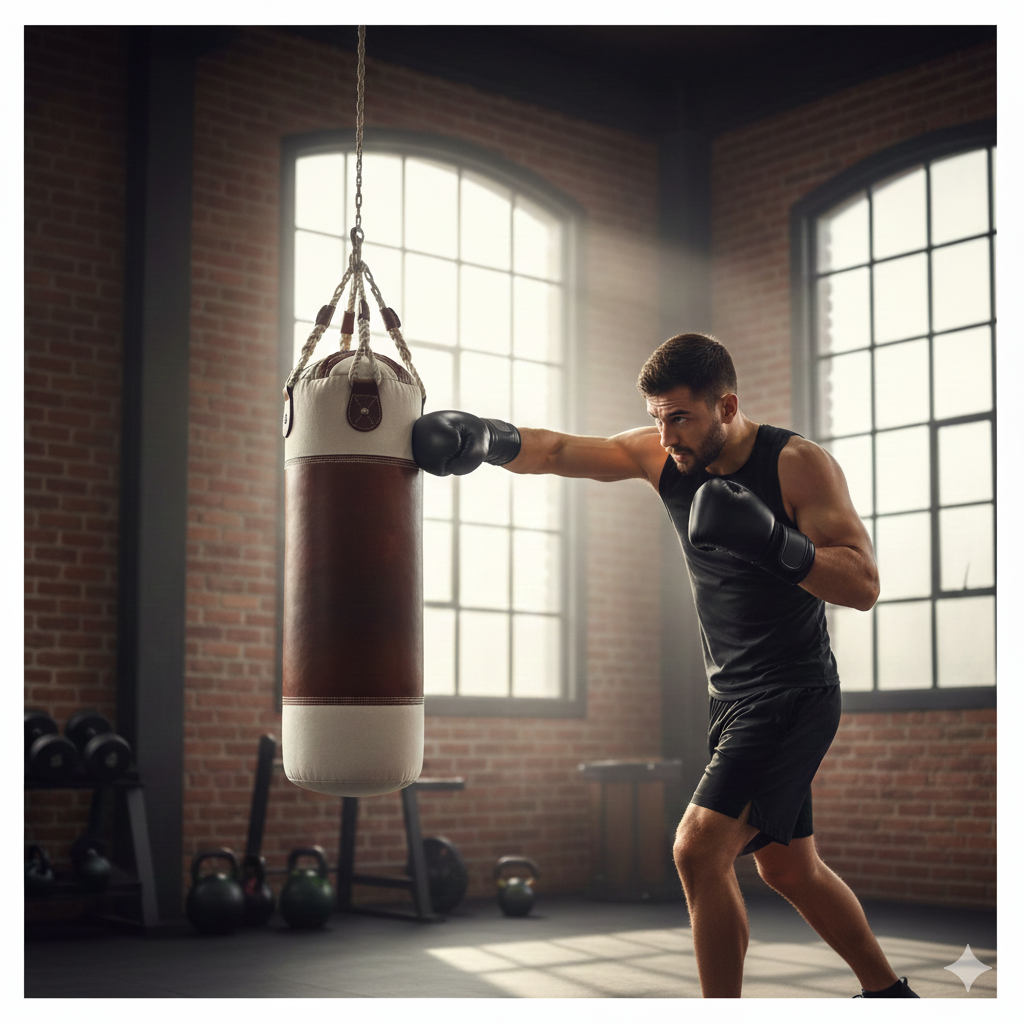 MMB Tavros Series Retro Punching Bag Hemp Rope Microfiber Skin