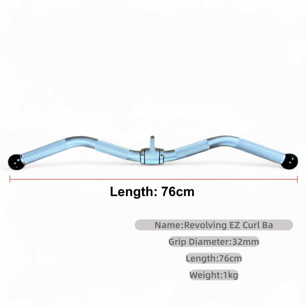 Premium Hollow Aluminium Cable Bar for Lat Pulldowns & Triceps. Gantry/Flying Bird Machine Ready