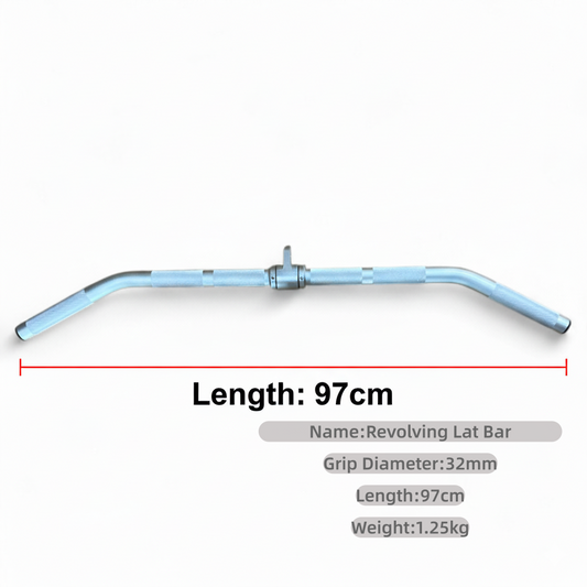 Premium Hollow Aluminium Cable Bar for Lat Pulldowns & Triceps. Gantry/Flying Bird Machine Ready