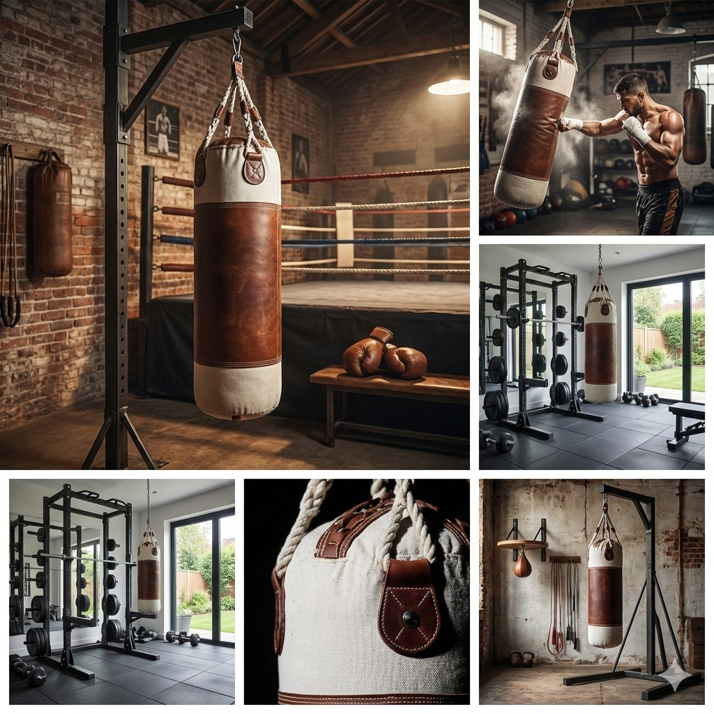 MMB Tavros Series Retro Punching Bag Hemp Rope Microfiber Skin