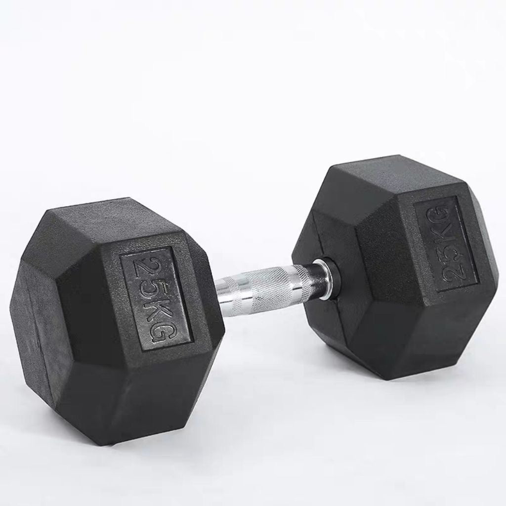 Rubber Coated Hexagon Dumbbell Hex Dumbbells (From 1kg to 50kg)
