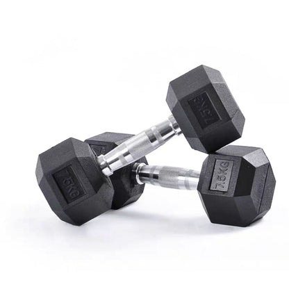 Rubber Coated Hexagon Dumbbell Hex Dumbbells (From 1kg to 50kg)