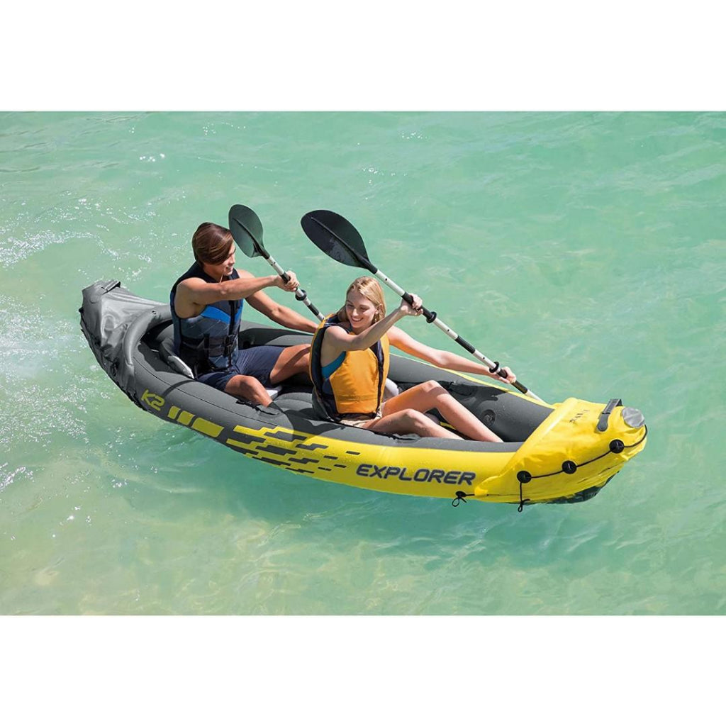 Intex Explorer K2 Kayak, 2-Person Inflatable Kayak Set Canoe Boat