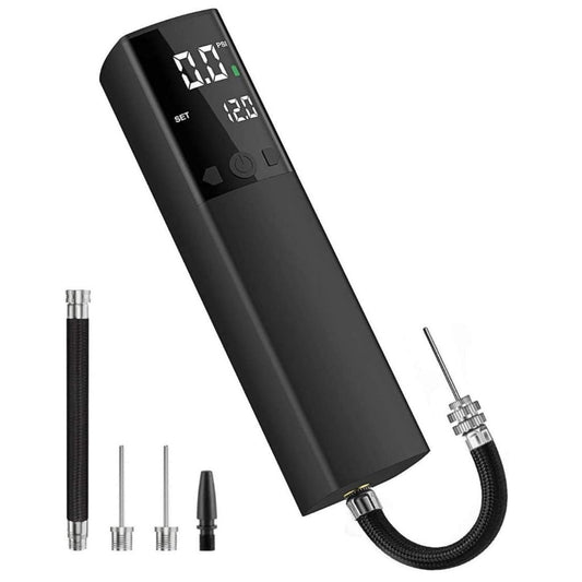 Electric Ball Pump, Smart Air Pump Portable Fast Ball Inflation with Precise Pressure Gauge and Digital LCD Display for Football Basketball Volleyball Football (2 Pin and 1 Spout)