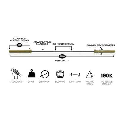 MMB Helios OB Titanium Gold 2.2m 20kg