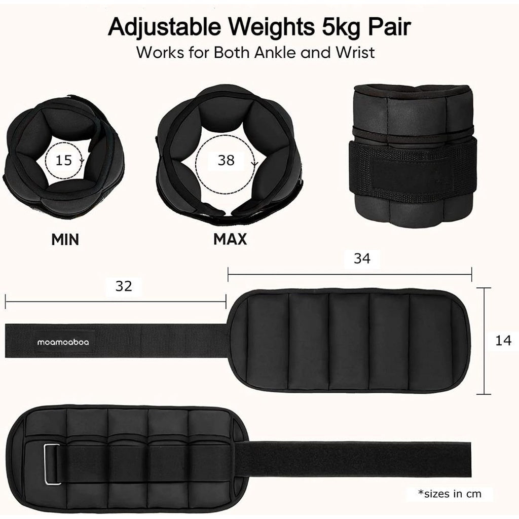 MMB Stralo Adjustable Ankle Weight Straps 2.5kg