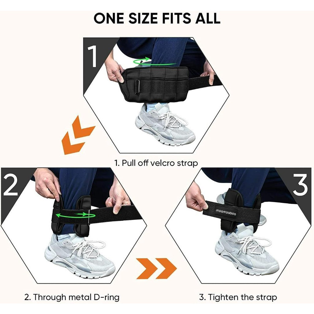 MMB Stralo Adjustable Ankle Weight Straps 2.5kg