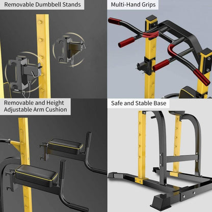 Multi Functional Workout Station Pull up Dips Squat Leg Raise