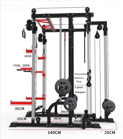 Smith Machine Power Rack Multi Fictional Cage