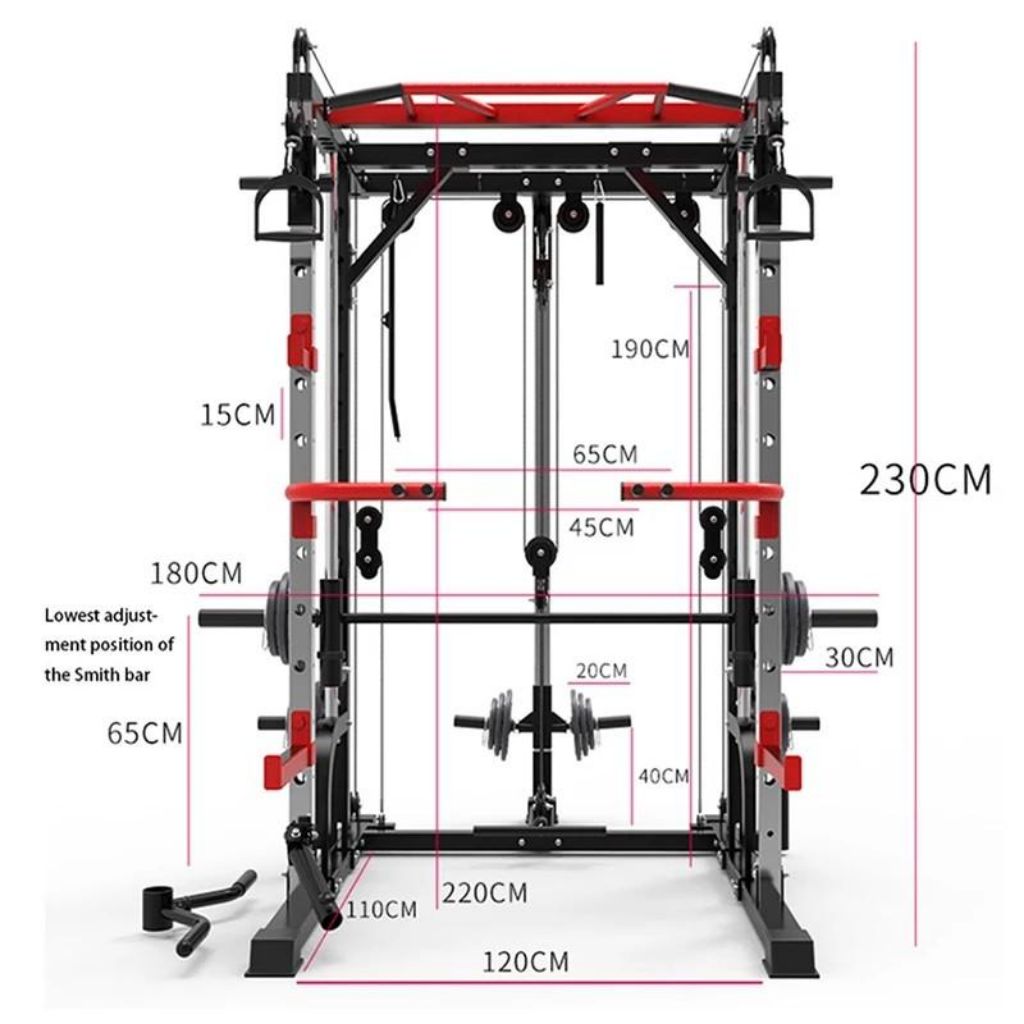 Smith Machine Power Rack Multi Fictional Cage