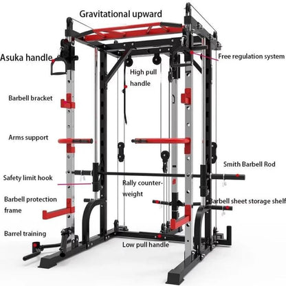 Smith Machine Power Rack Multi Fictional Cage