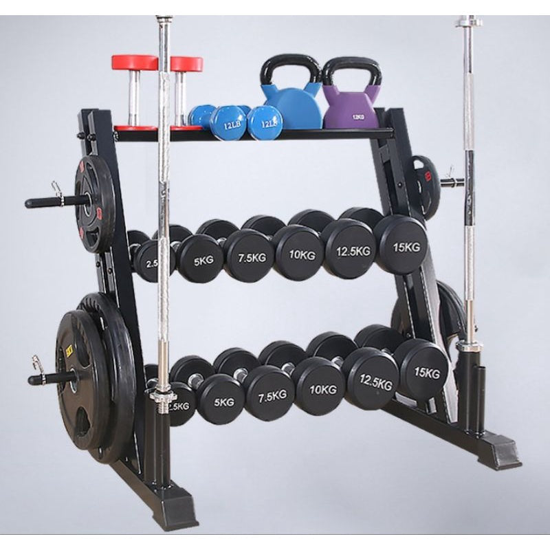 Potria 3 Tier Multi-Storage Dumbbell Rack