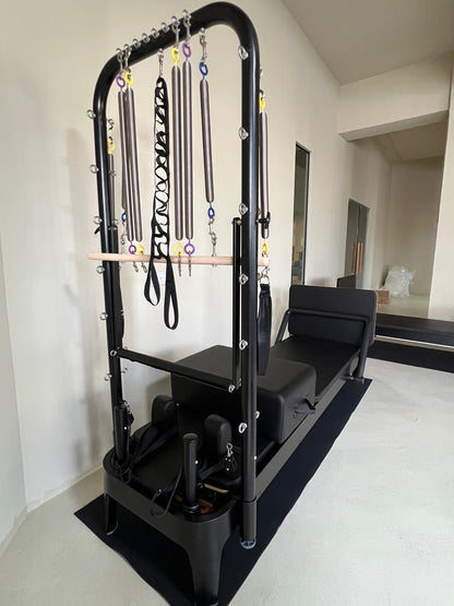 Tula Ropia Reformer: Seamless Design & Smooth Carriage. Fully Retractable Rope System. Perfect for All Pilates Levels Reformer With Tower Ladder Barrel