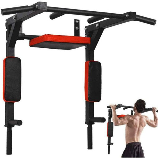 Multifunctional Wall Mounted Pull Up Bar/Chin Up bar,Dip Station for Indoor Home Gym Workout