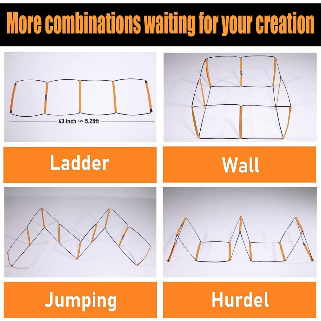Strofi Agility Ladder, Agility Training Equipment, Soccer Speed Ladder, Football Footwork Ladder, Workout Ladder for Kid Adult, Foldable Instant Set-up