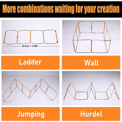 Strofi Agility Ladder, Agility Training Equipment, Soccer Speed Ladder, Football Footwork Ladder, Workout Ladder for Kid Adult, Foldable Instant Set-up