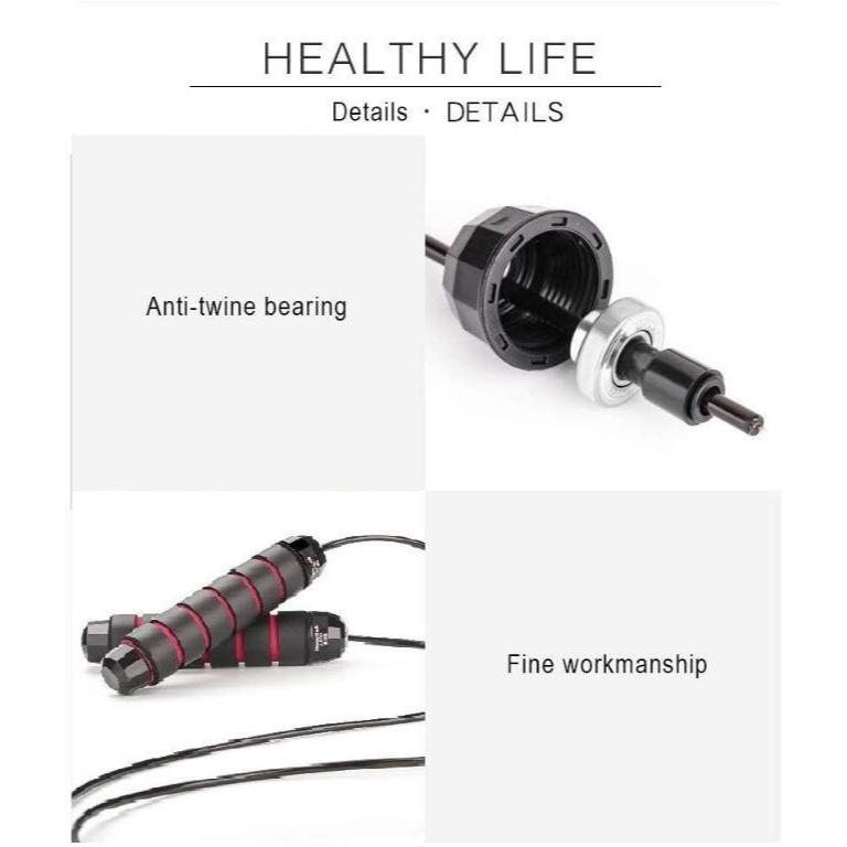 Tangle Free Skipping Rope Black