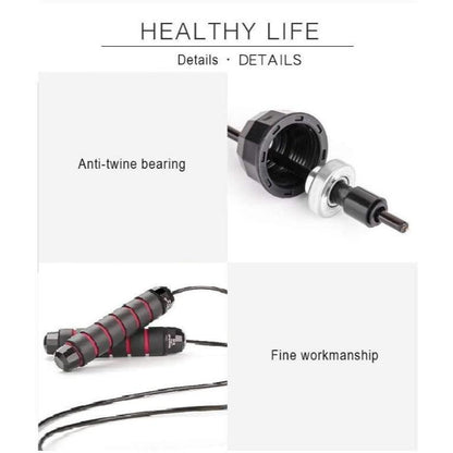 Tangle Free Skipping Rope Black