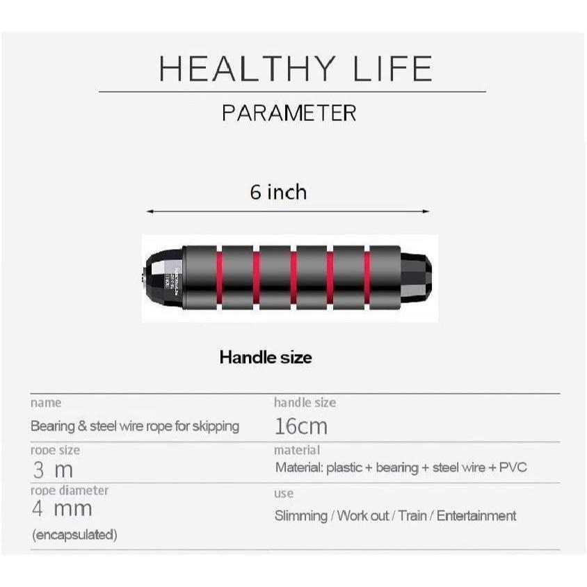 Tangle Free Skipping Rope Black