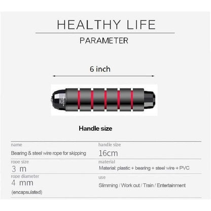 Tangle Free Skipping Rope Black