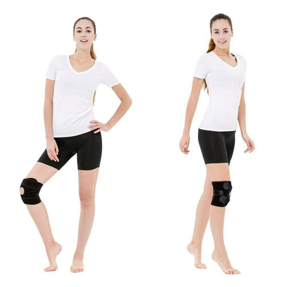 Adjustable Compression Knee Patellar Tendon Support Brace for Men Women - Arthritis Pain, Injury Recovery, Running, Workout, (Black)
