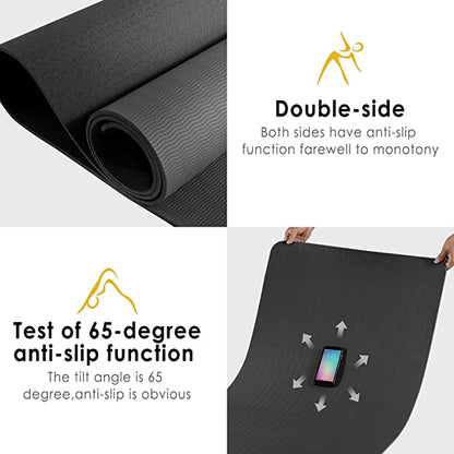 Tpe Yoga Mat Black