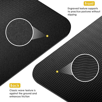 Tpe Yoga Mat Black