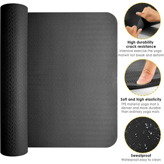 Tpe Yoga Mat Black