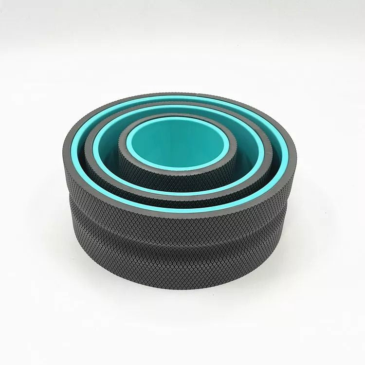 Tula Wheel Foam Roller - Targeted Muscle Roller for Deep Tissue Massage, Back Stretcher with Foam Padding