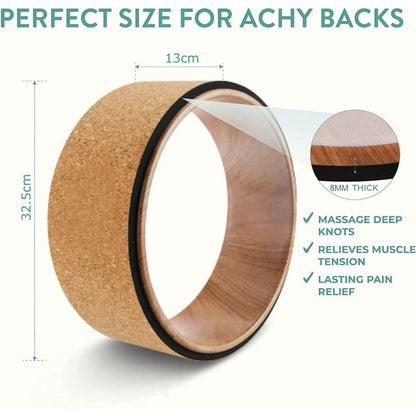 Tula Yoga Wheel for Back Pain - Deep Tissue Massage - Yoga Back Roller Wheel for Back Pain Relief Stretching Myofascial Release Mobility