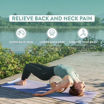 Tula Yoga Wheel for Back Pain - Deep Tissue Massage - Yoga Back Roller Wheel for Back Pain Relief Stretching Myofascial Release Mobility