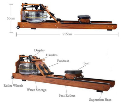 Wooden Water Rower Mahogany