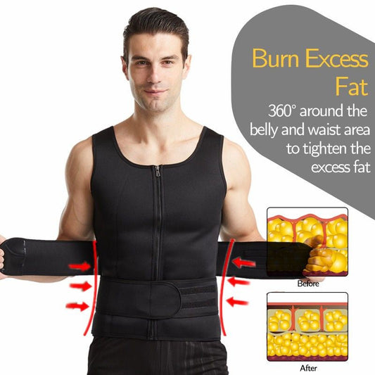 Men Body Shaper Sculpting Sauna Sport Man Slimming Adjustable Corset Top Sweat Shirt Fat Burning Fitness Tank Top