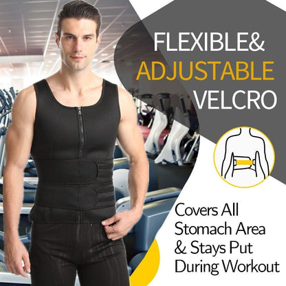 Men Body Shaper Sculpting Sauna Sport Man Slimming Adjustable Corset Top Sweat Shirt Fat Burning Fitness Tank Top
