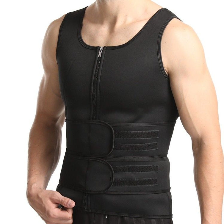 Men Body Shaper Sculpting Sauna Sport Man Slimming Adjustable Corset Top Sweat Shirt Fat Burning Fitness Tank Top