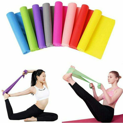 Elastic Yoga Pilates Rubber Stretch Resistance Exercise Fitness Band Belt