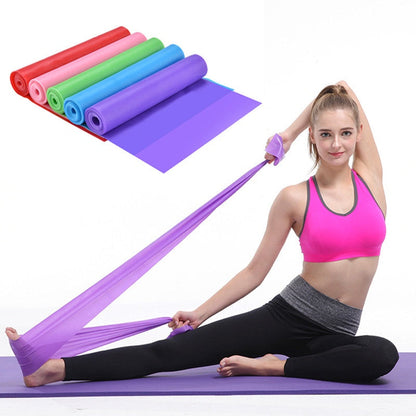 Elastic Yoga Pilates Rubber Stretch Resistance Exercise Fitness Band Belt