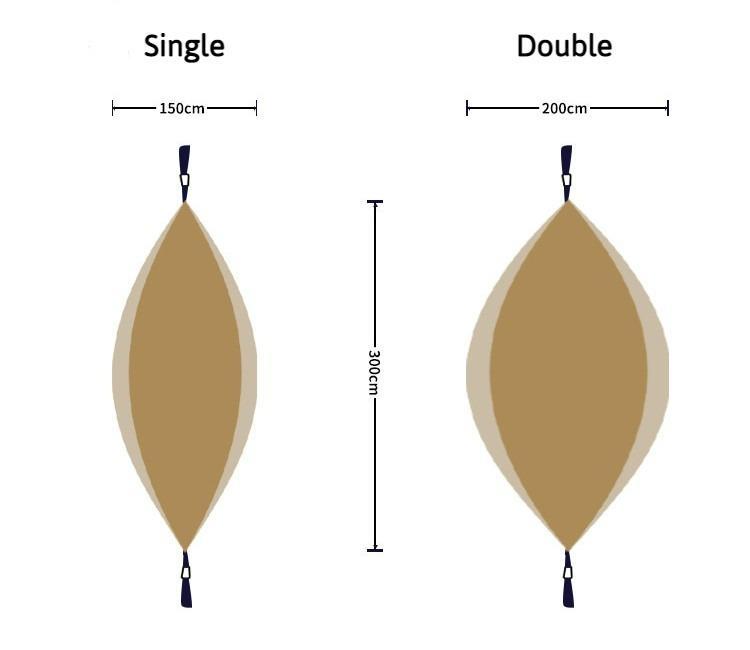 Camping Hammock - Portable Hammock Single or Double Hammock Camping Accessories for Outdoor, Indoor w/ Tree Straps