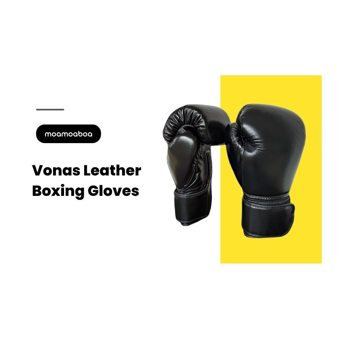 MMB Vonas Gold Leather Boxing Gloves Twin Straps