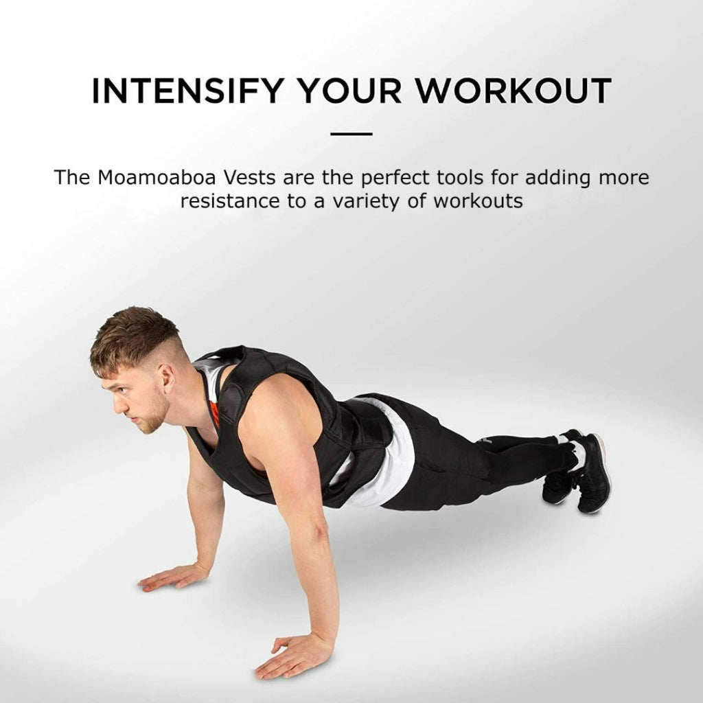 Moamoaboa Weight Vest - 20kg, Adjustable Weighted Vest Weight Loss Running Gym Training