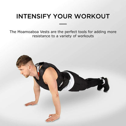 Moamoaboa Weight Vest - 20kg, Adjustable Weighted Vest Weight Loss Running Gym Training